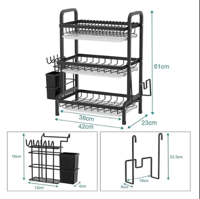 ESCURRIDOR DE PLATOS DE 3 PISOS
