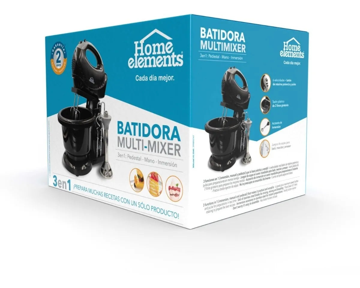 BATIDORA ELECTRICA MULTIMIXER 3 EN 1 6 VELOCIDADES