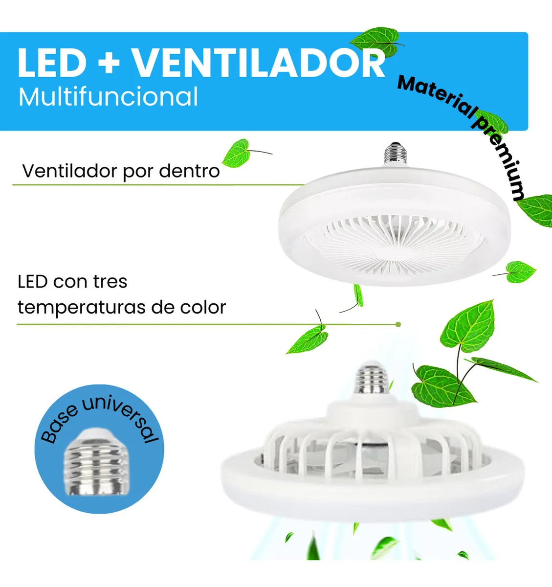 VENTILADOR DE TECHO+LAMPARA 3 NIVELES