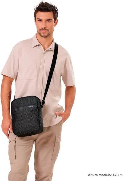 BOLSO HOMBRE PORTA TABLETA 10" DUAL S NEGRO (TOTTO)