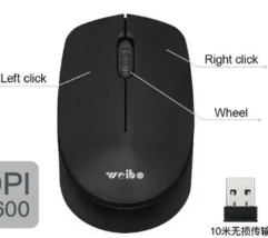 MOUSE INALAMBRICO ECONOMICO WEIBO 4D W02