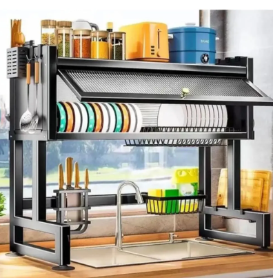 ESCURRIDOR PLATERO CON TAPA 65 CM