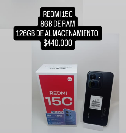 CELULAR REDMI 15C COLOR NEGRO
