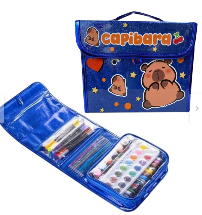 JUGUETES SET KIT MALETIN CAPIBARA DE 123 PIEZAS