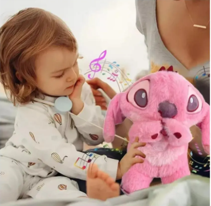 JUGUETES PELUCHE STITCH RESPIRA ROSADO