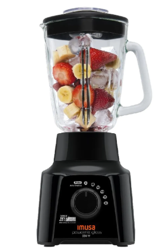 LICUADORA IMUSA POWERMIX GLASS 5 V <LICUADORA NEGRA>